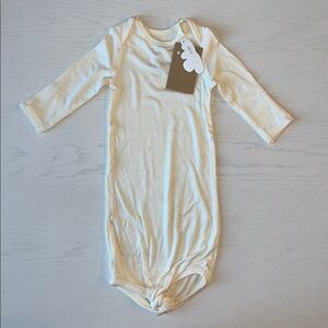 Angel Dear Knotted Gown Cream Neutral Sugar Swizzle 0-3 months